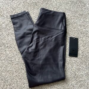 Black Faux leather High-Waisted Leggings